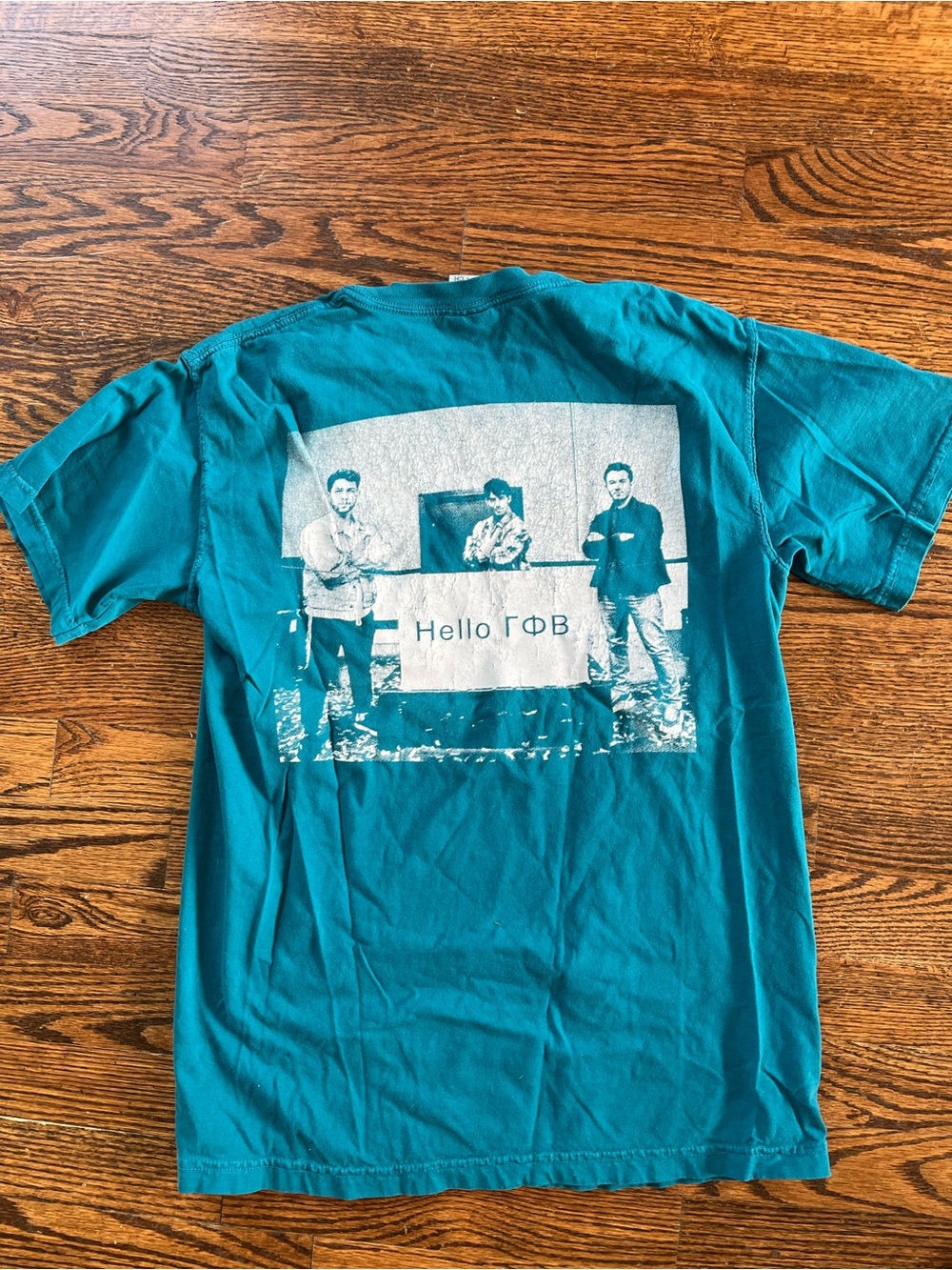 Gamma Phi Beta Custom Jonas Brothers Teal Pocket T-Shirt - Picture 3 of 3